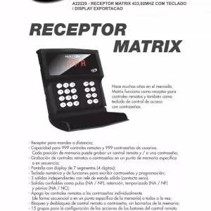 Receptora Matrix Ppa Frecuencia 433.92 Administrable