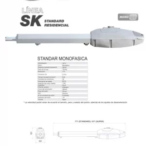 Kit Pistones Sk Ppa Standart Para Porton Abatible127v 60hz